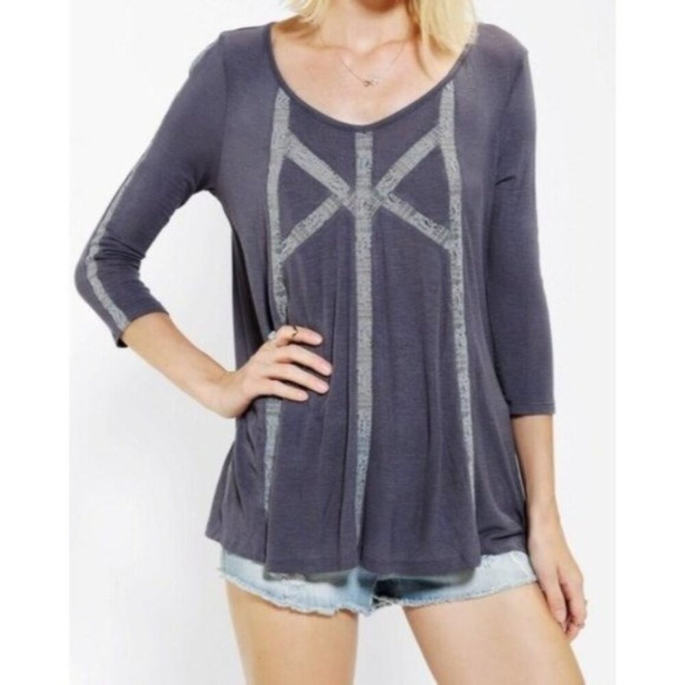Kimchi Blue Lace Inset‎ Frock Top M